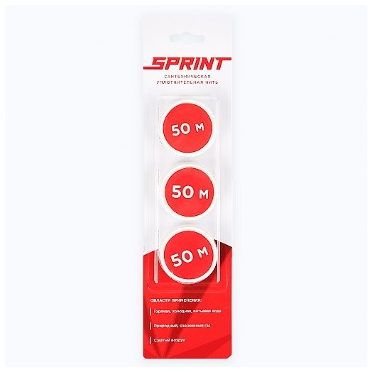 Нить уплотнительная "Sprint" (набор катушек) 3 х 50 м, в блистере Нить уплотнительная "Sprint" (набор катушек) 3 х 50 м, в блистере